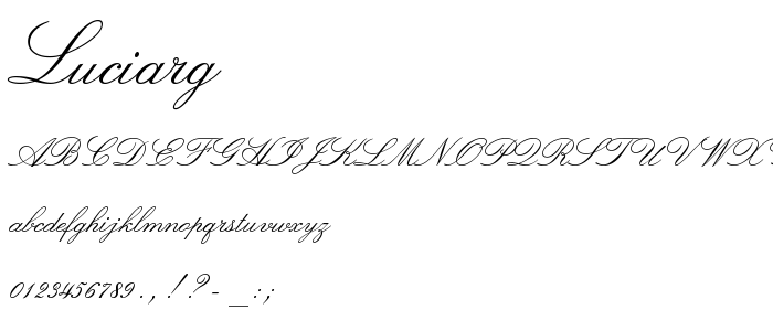 Luciarg font
