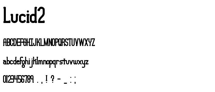 Lucid2 font