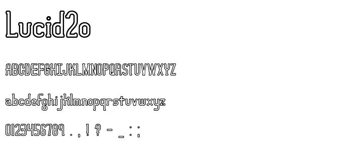 Lucid2o font