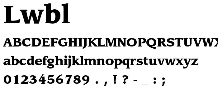 Lwbl font