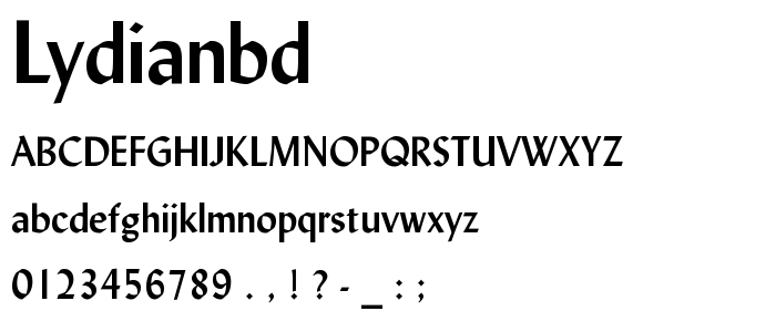 Lydianbd font