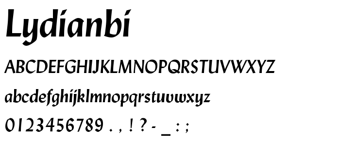 Lydianbi font