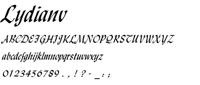 Lydianv font