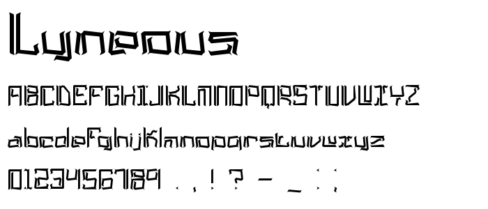 Lyneous font