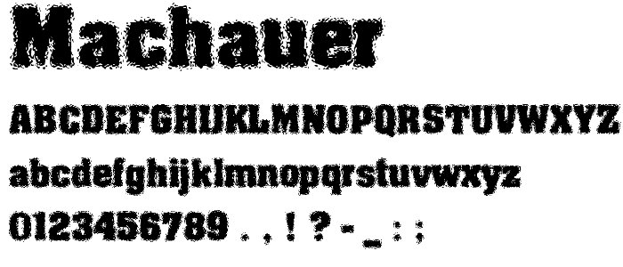 Machauer font