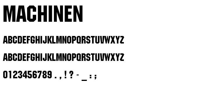 Machinen font