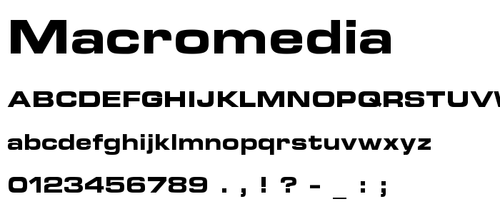 Macromedia font