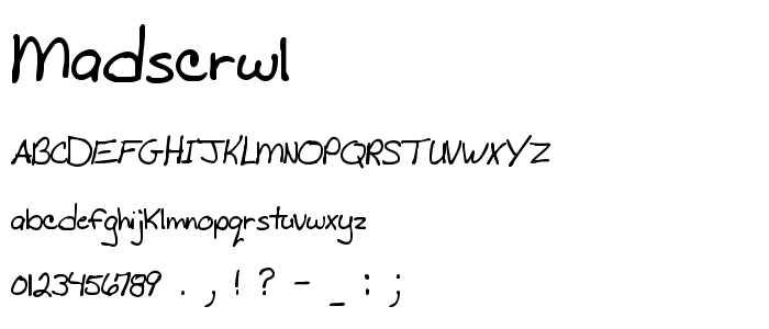 Madscrwl font