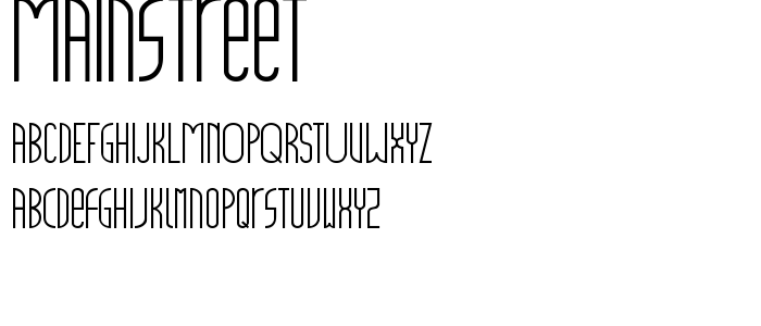 Mainstreet font