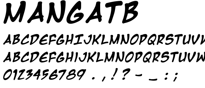 Mangatb font