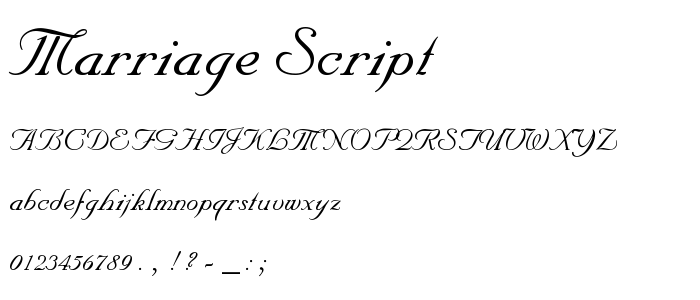Marriage_Script font