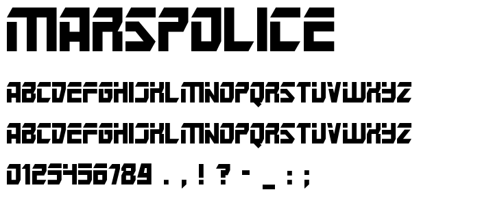 Marspolice font