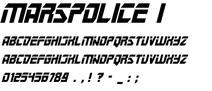 Marspolice_I font