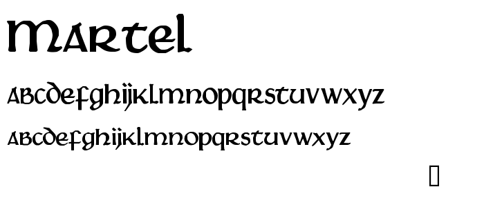 Martel font