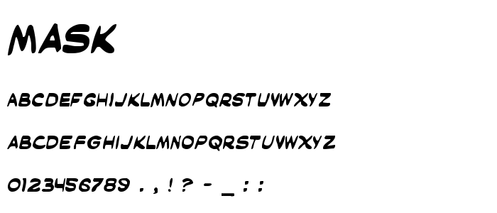 Mask font