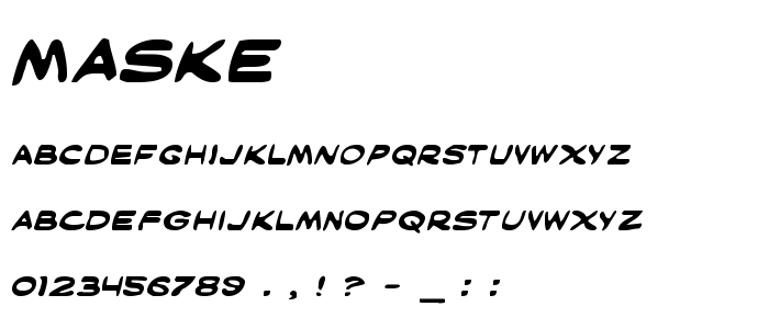 Maske font