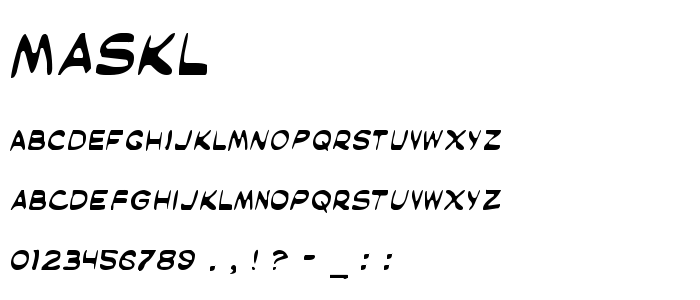 Maskl font