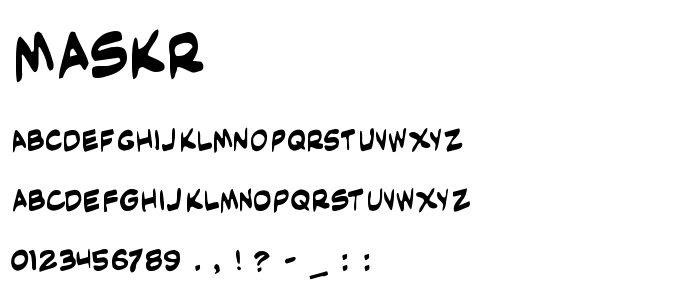 Maskr font