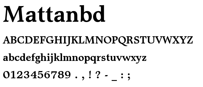 Mattanbd font