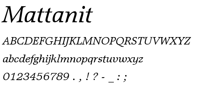 Mattanit font