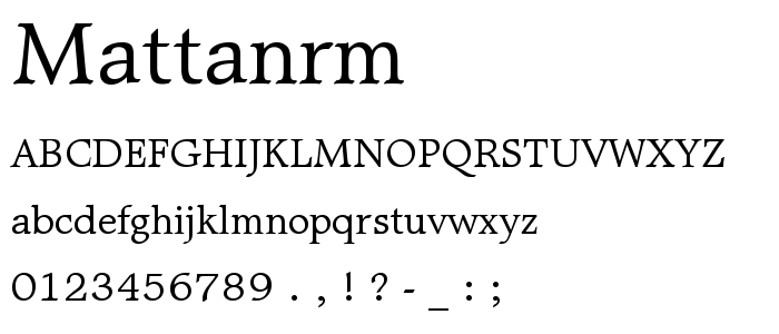 Mattanrm font