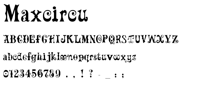 Maxcircu font