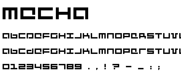 Mecha font