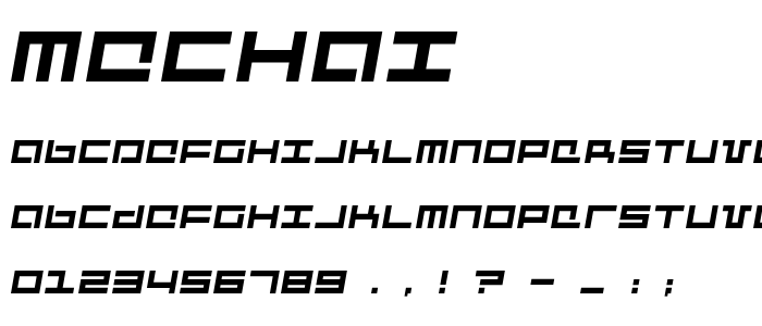 Mechai font