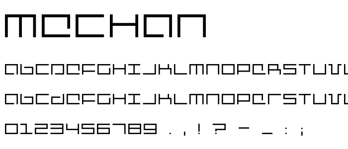 Mechan font