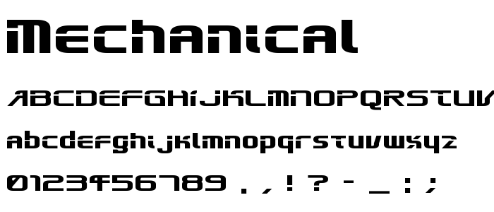 Mechanical font