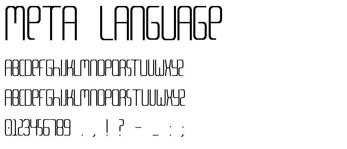 Meta_Language font