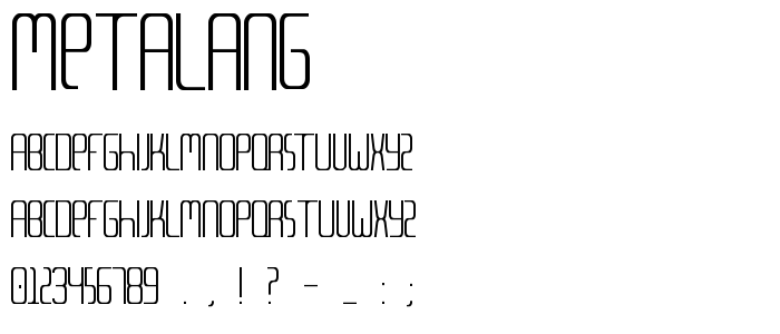 Metalang font