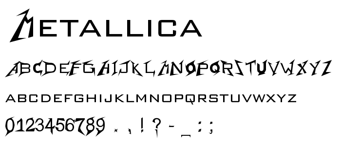 Metallica font