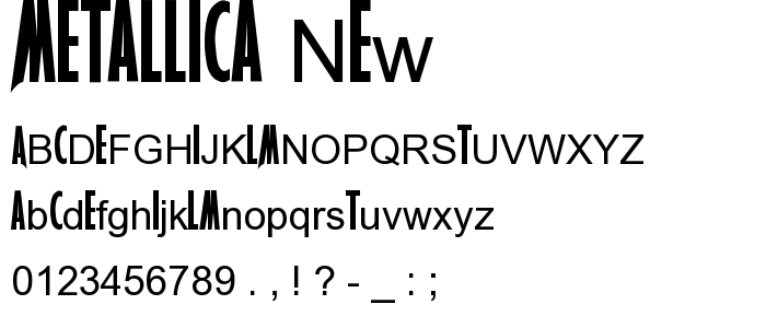 Metallica_New font