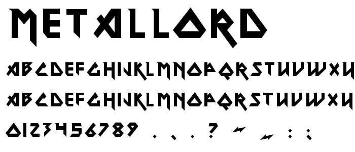 Metallord font