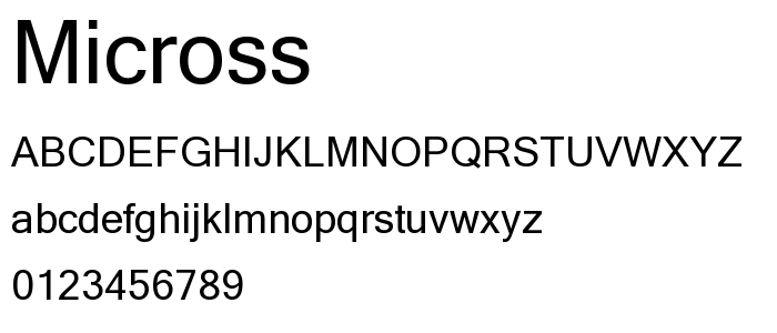 Micross font