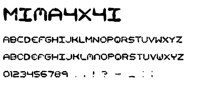 Mima4x4i font