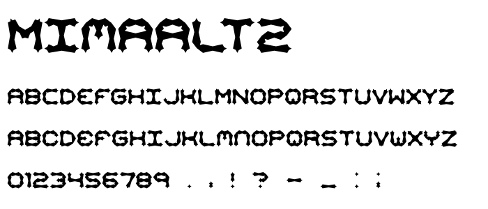 Mimaalt2 font