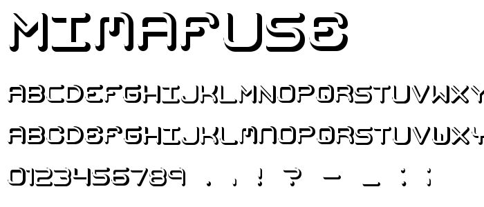 Mimafuse font