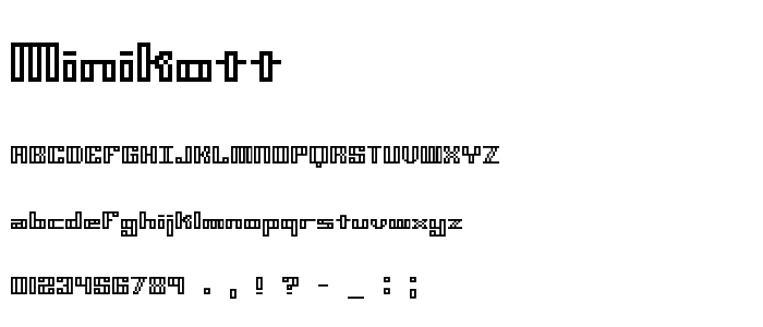 Minikott font