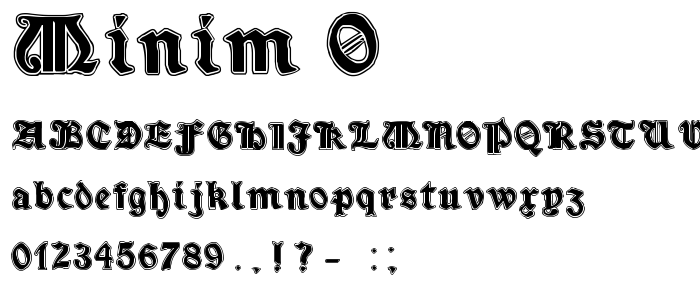 Minim_O font