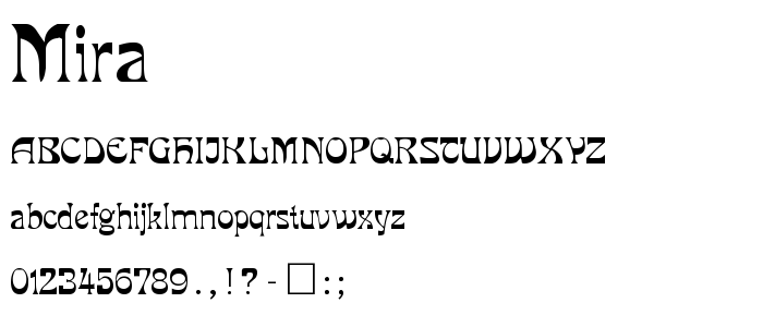 Mira font