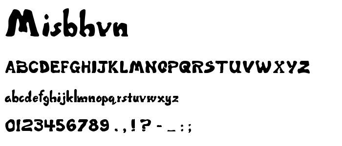 Misbhvn font