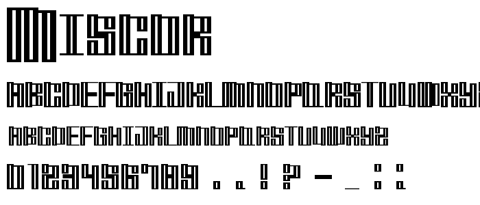 Miscor font