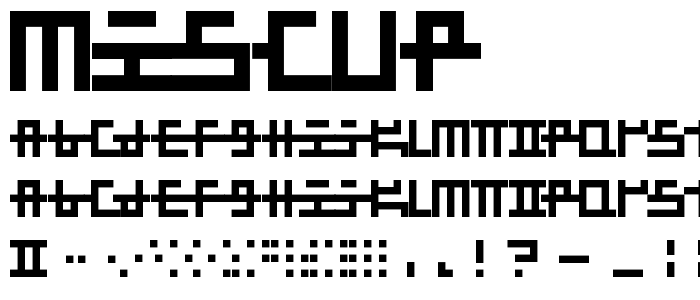 Miscup font