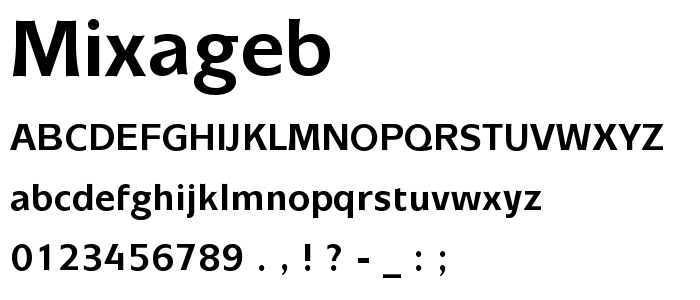 Mixageb font