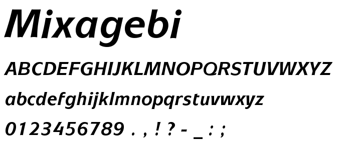 Mixagebi font