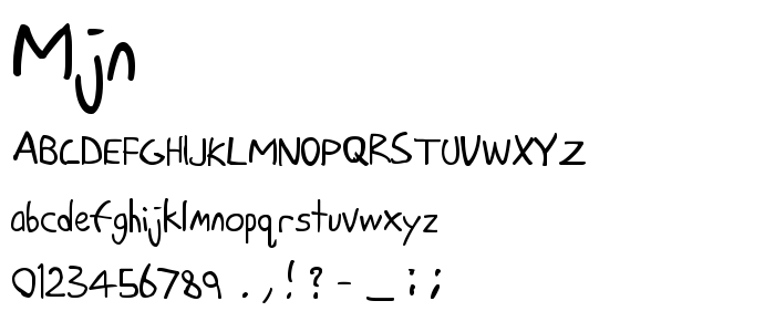 Mjn font