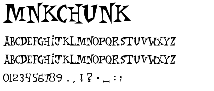 Mnkchunk font