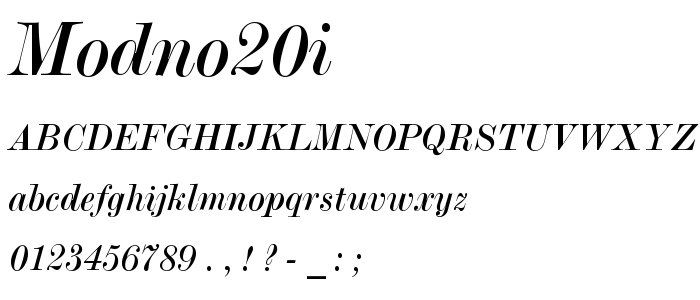 Modno20i font